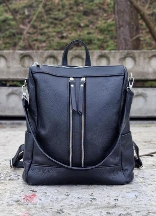 Женская сумка-рюкзак virginia conti италия. натуральная кожа.6 фото