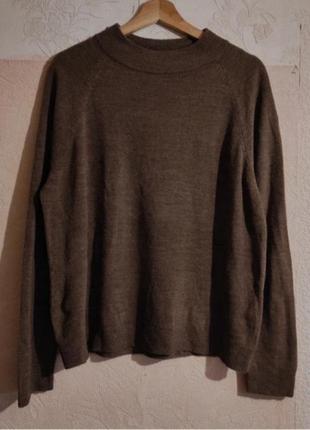 Мужской тонкий свитер atmosphere коричневый реглан2 фото