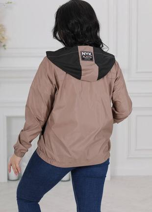 Жіноча куртка вітровка весна 2024 (великі розміри батал)4 фото