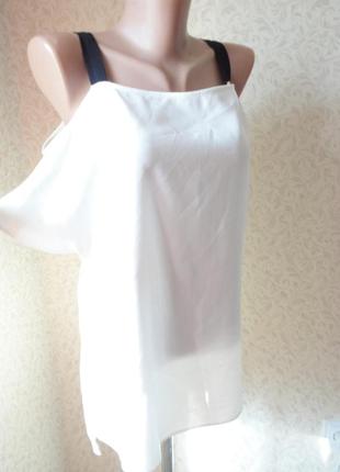 Белая блуза открытые плечи river island р.101 фото