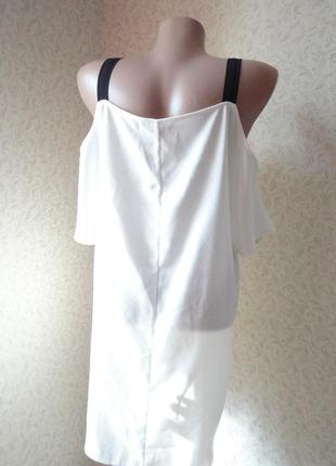 Белая блуза открытые плечи river island р.106 фото
