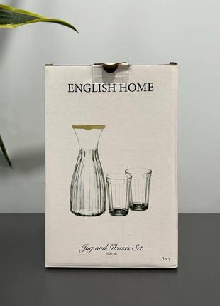 Набір глечик і 4 склянки english home3 фото