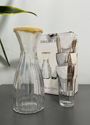 Набір глечик і 4 склянки english home5 фото