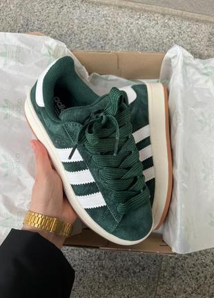 Распродажа ❗️ замшевые кроссовки adidas campus forest glade green premium3 фото