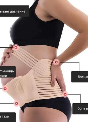Бандаж для беременных (l) бандаж пояс для беременных эластичный дородовой и послеродовой медицинский4 фото