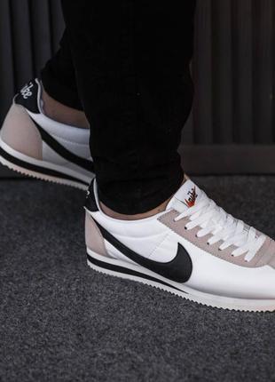 Олд скальные кроссовки nike cortez кеды с пеной old school бежевые