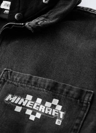 Рубашка minecraft на 164 см от zara сезона 2024 года4 фото