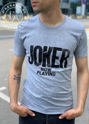 Базова чоловіча футболка joker / сіра1 фото