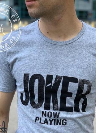 Базова чоловіча футболка joker / сіра2 фото