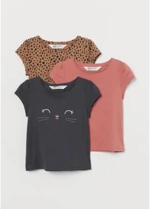 Футболка для дівчинки котик h&m 110/116см