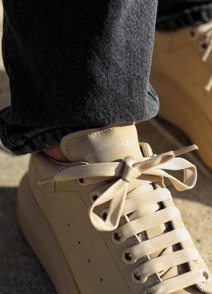 Alexander mcqueen light  beige matte 🆕 осенние кроссовки  🆕 купить наложенный платёж3 фото