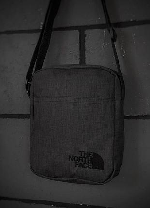 Барсетка the north face поясная сумка серая бананка мужская / женская