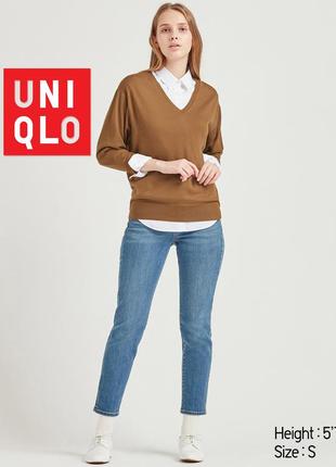 Мягкий приятный свитер uniqlo с шерсти мериноса