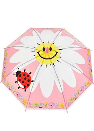 Kr зонтик детский божья коровка mk 4804 диаметр 77 см (розовый)