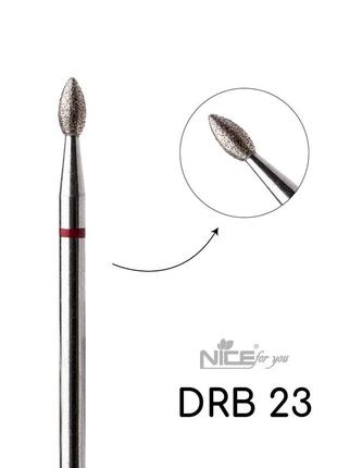 Фреза алмазна полум’я drb 23 nice for you червоне («почка»)