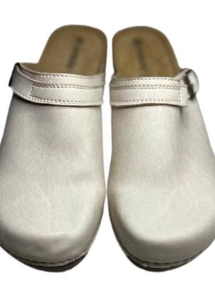 Сабо женские на каблуке с закрытым носком, мягкая анатомическая замшевая стелька2 фото