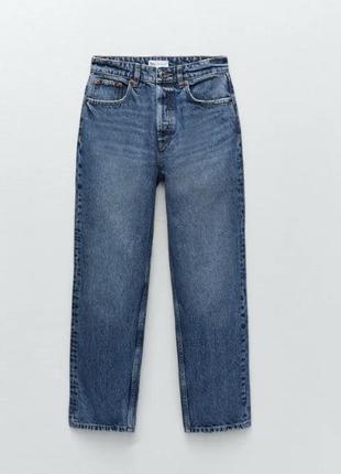 Джинси zara  high rise straight6 фото