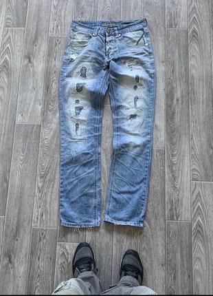 Y2k skate vintage distressed baggy jeans джинсы багги винтаж скейт пентс