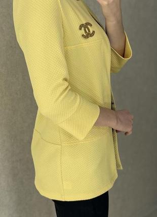 Пиджак женский желтый4 фото