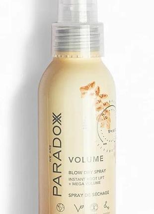 Спрей для обʼєму для волосся paradox volume blow dry spray1 фото