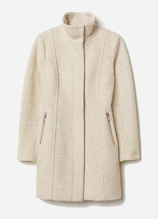 Пальто h&m шерстяное на молнии