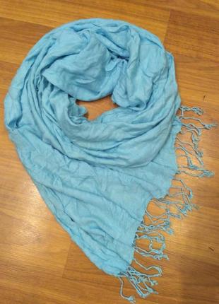 Голубой палантин, шарф