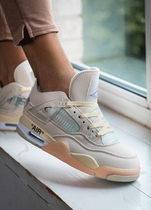 Жіночі кросівки nike air jordan 4 x off-white5 фото