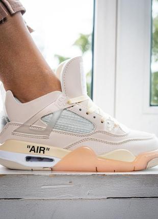 Жіночі кросівки nike air jordan 4 x off-white