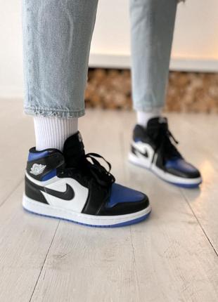 Nike jordan1 retro high black blue white 🆕 женские кроссовки 🆕 купить наложенный платёж9 фото