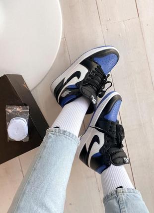 Nike jordan1 retro high black blue white 🆕 женские кроссовки 🆕 купить наложенный платёж2 фото