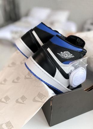 Nike jordan1 retro high black blue white 🆕 женские кроссовки 🆕 купить наложенный платёж6 фото