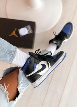 Nike jordan1 retro high black blue white 🆕 женские кроссовки 🆕 купить наложенный платёж3 фото