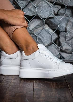 Мужские  кроссовки alexander mcqueen triple white