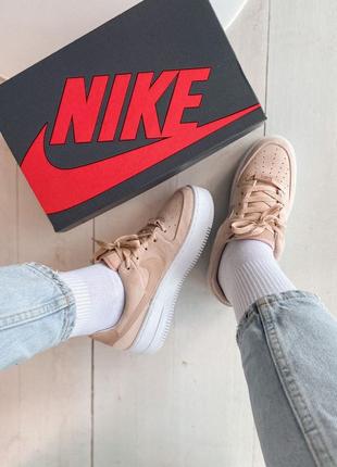 Nike air force saga beige suede 🆕 осенние кроссовки найк 🆕 купить наложенный платёж3 фото