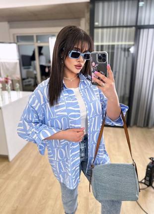 Женская рубашка свободного кроя весна/лето 2024 (большие размеры батал)