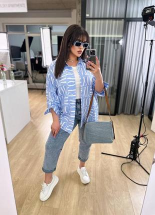 Женская рубашка свободного кроя весна/лето 2024 (большие размеры батал)