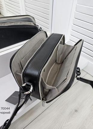 Женская качественная сумка, стильный клатч из эко кожи на 3 отдела св.зеленый9 фото