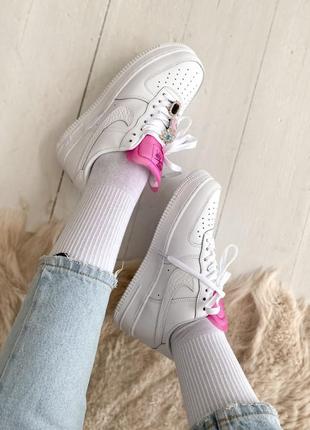 Nike air force 1 lx white lace 🆕 жіночі кросівки найк 🆕 купити накладений платіж4 фото