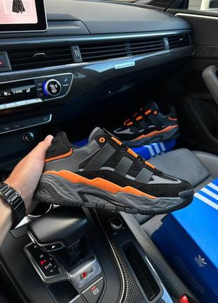 Модные кроссовки adidas niteball крутые адидас найтбол ночные мячики оранжевые8 фото