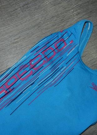 Speedo endurance,оригінал блакитний антихлорный купальник для плавання 128 см2 фото