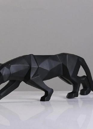 Статуетка чорна пантера resteq. фігурка для інтер`єру чорна пантера 25*4,5*8 см