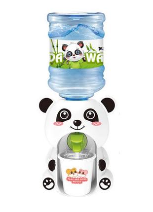 Дитячий диспенсер для води. дитячий кулер для води зі склянками. дозатор води panda для дітей1 фото