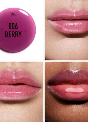 Зволожувальна олія для губ dior addict lip glow oil 006 berry 10 мл2 фото