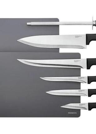 Набор кухонных ножей ernesto (мусат + 2 разделочные доски)1 фото