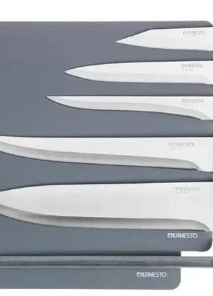 Набір кухонних ножів ernesto (мусат + 2 обробні дошки)2 фото