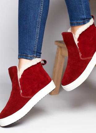 Женские замшевые ботинки, разные цвета