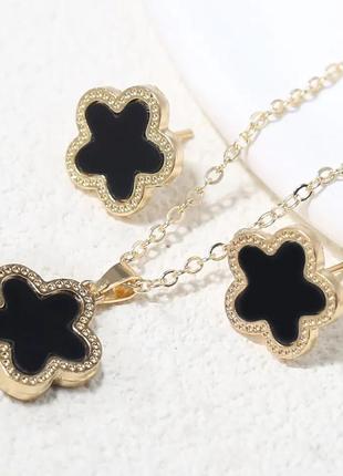 Набор украшений в стиле van cleef клевер.