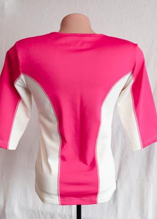 Гарна жіноча спортивна футболка кофта розмір s 44 ог84 см лайкра 14% pink короткий рукав фітнес біг3 фото
