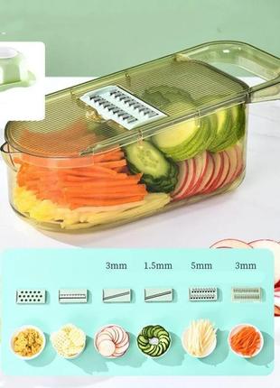 Овощерезка слайсер multifunctional vegetable cutter с контейнером 4 в 14 фото