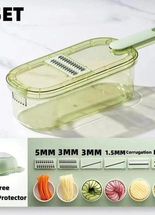 Овощерезка слайсер multifunctional vegetable cutter с контейнером 4 в 13 фото